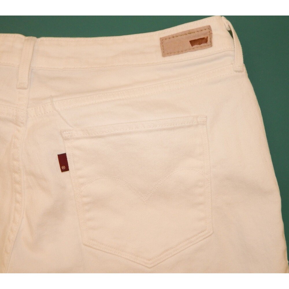 Levi’s Woman’s BOLD Curve White Denim Jeans SKINNY Modern Rise Size 14/32 Cotton - Picture 14 of 16